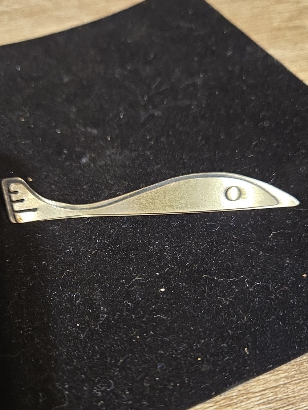 Vintage Mid-Century Modernist Sterling Silver Fish Brooch Pin 3”